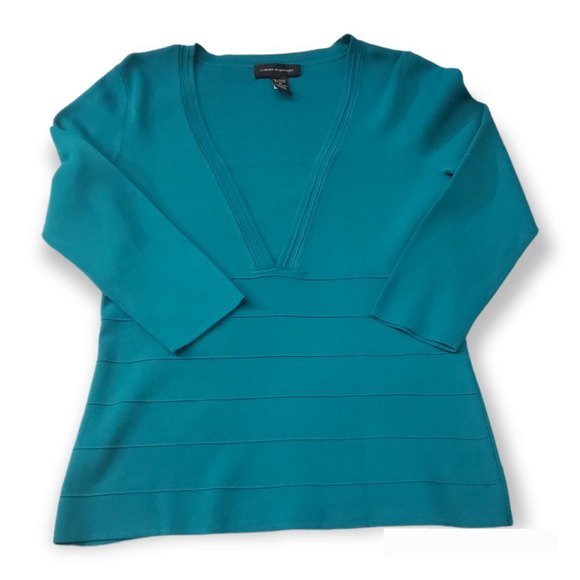 Cable & Gauge Tops Cable Gauge Medium M Green Bodycon Fit Knit Top